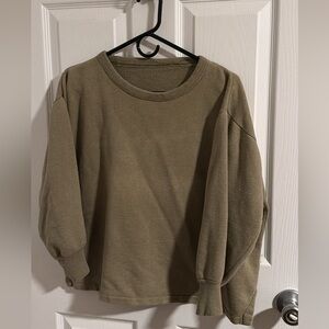 Rawson Studio French vintage faded green crew